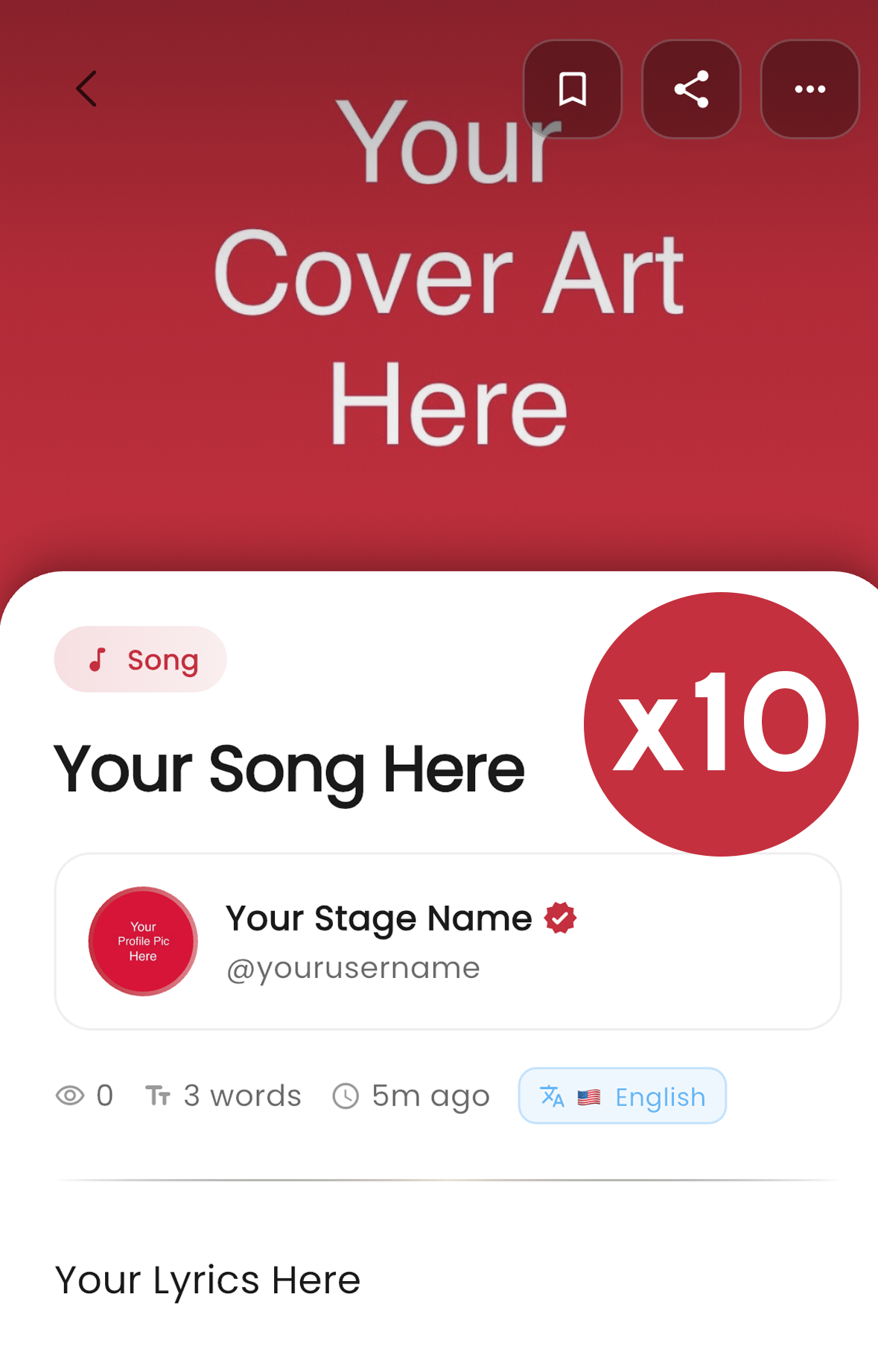 Bundle: Transcribe, Format, & Post 10 Song Lyrics