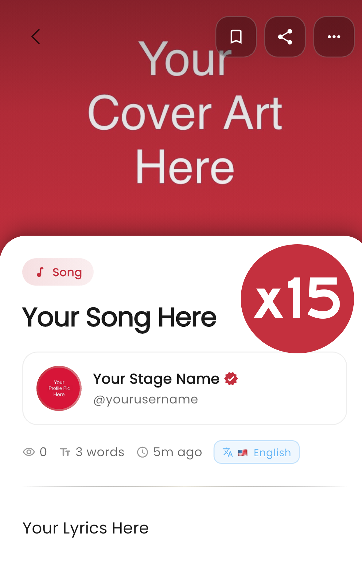 Bundle: Transcribe, Format, & Post 15 Song Lyrics